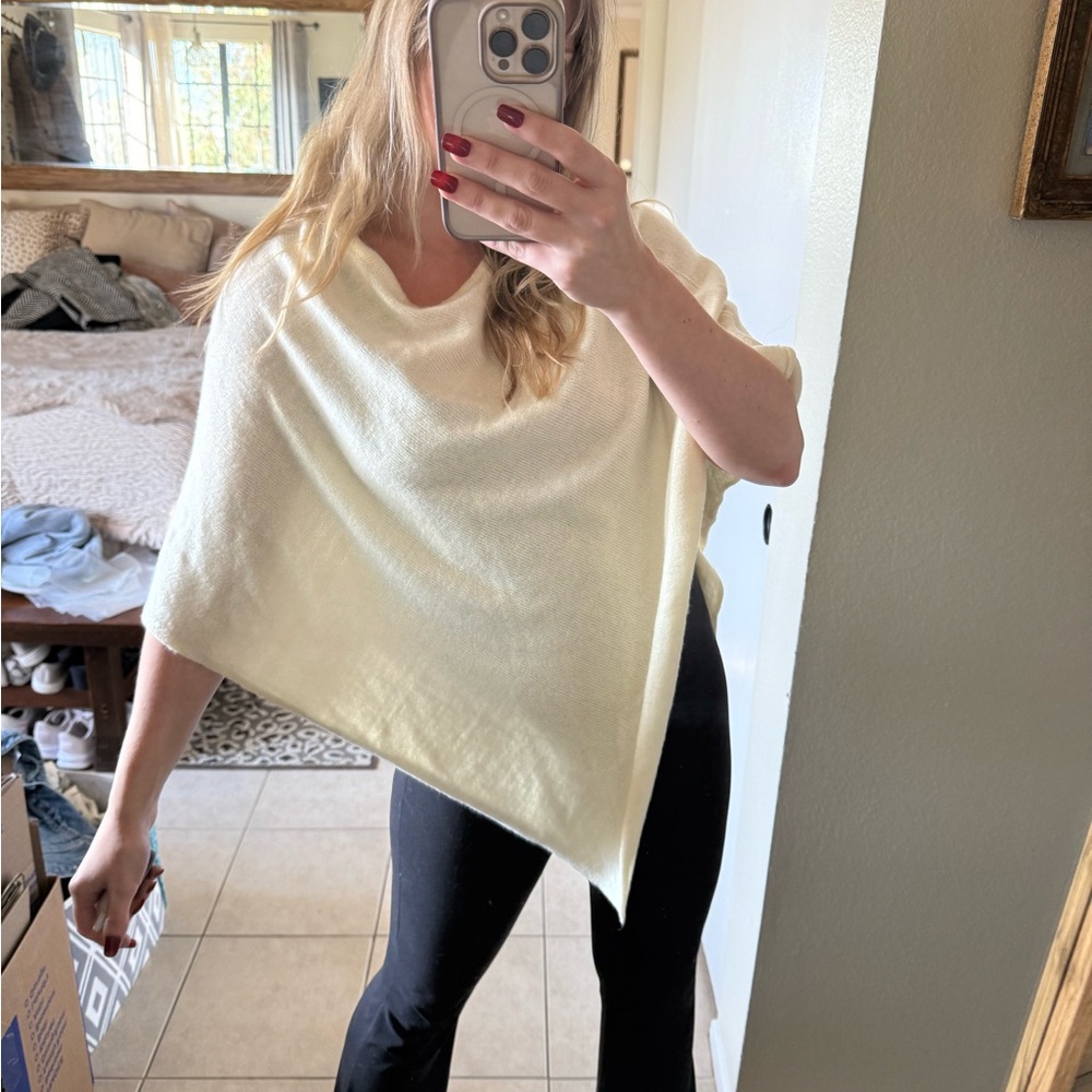 NWT Cream Poncho / Shawl